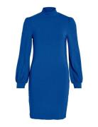 Vifelly High Neck L/S Dress/Su Kort Kjole Blue Vila