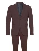 Plain Mens Suit - Normal Lenght Dress Burgundy Lindbergh