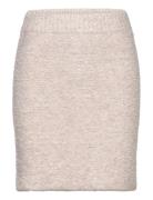 Objfrill Hw Short Knit Skirt 128 Kort Skjørt Beige Object