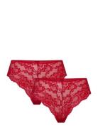 Pclina Lace Wide Brief 2-Pack Noos Truse Brief Truse Red Pieces