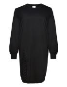 Careya L/S O-Neck Dress Swt Kort Kjole Black ONLY Carmakoma