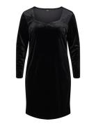 Mlivia, L/S, Abk Dress Kort Kjole Black Zizzi