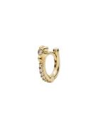Magnolia Huggie Accessories Jewellery Earrings Hoops Gold Maria Black