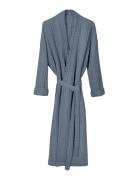 Big Waffle Bathrobe Morgenkåpe Blue The Organic Company