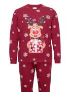 Rudolph's Cute Pajamas Pyjamas Red Christmas Sweats