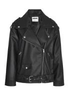 Nmpaulina Over Biker Jacket Noos Skinnjakke Skinnjakke Black NOISY MAY