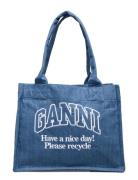 Easy Shopper Bags Totes Blue Ganni