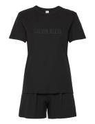 S/S Sleep Set Pyjamas Black Calvin Klein