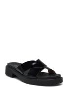 Ptnt Lthr/Ptnt Lthr-Kelsie-Sn-Fsa Flate Sandaler Black Lauren Ralph La...