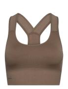 High Support Ribbed Bra Lingerie Bras & Tops Sports Bras - All Brown A...