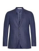 Linen Fine Herringb Blazer Suits & Blazers Blazers Single Breasted Bla...