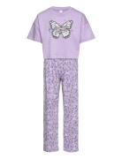 Pajama Boxy T Shirt Cute Swe Pyjamas Sett Purple Lindex