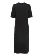 Midi-Length T-Shirt Dress Knelang Kjole Black Esprit Collection