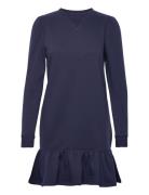 Fleece Drop-Waist Sweatshirt Dress Kort Kjole Navy Lauren Ralph Lauren