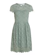 Vikalila Capsleeve Lace Dress - Noos Knelang Kjole Green Vila