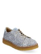 Shoes - Flat - With Lace Sko Med Snøring Lave Silver ANGULUS