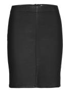 Objbelle Mw Supercoated Skirt Knelangt Skjørt Black Object