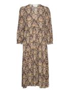 Dress Long Sleeve Knelang Kjole Multi/patterned Noa Noa