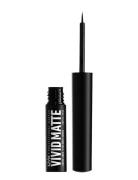 Vivid Matte Liquid Liner Eyeliner Sminke Black NYX Professional Makeup