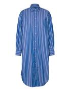 Os Striped Shirt Dress Knelang Kjole Blue GANT