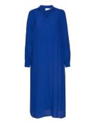 Dress With Wide Sleeves Knelang Kjole Blue Coster Copenhagen
