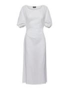 Pcbabara Ss Long Cut Out Dress Bc Sww Knelang Kjole White Pieces