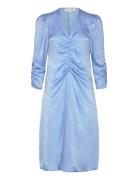 Evi Dress Knelang Kjole Blue A-View