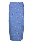 Enwatermelon Midi Skirt Aop 7014 Langt Skjørt Blue Envii