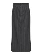 Objadona Hw Ancle Skirt E Wi 23 Langt Skjørt Grey Object