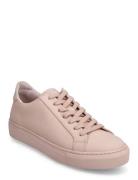 Type - Pink Rubberised Leather Lave Sneakers Pink Garment Project