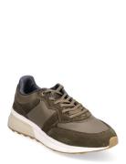 Leather Mixed Sneakers Lave Sneakers Khaki Green Mango
