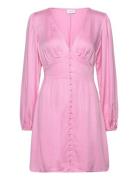 Vimalin Corba L/S Short Dress /Ka Knelang Kjole Pink Vila