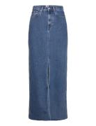 Claire Hgh Maxi Skirt Cg4139 Langt Skjørt Blue Tommy Jeans