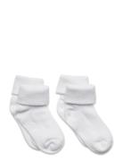 Baby Rib Sock W. Fold Socks & Tights Baby Socks White Minymo
