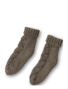 Ardette Knitted Pointelle Socks 17-18 Sokker Strømper Brown That's Min...