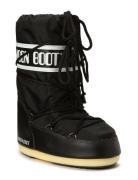 Mb Moon Boot Nylon Vinterstøvletter Med Snøring Black Moon Boot