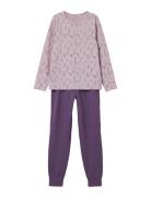 Nkfnightset Dawn Pink Flower Noos Pyjamas Sett Purple Name It
