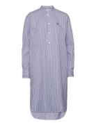 Striped Cotton Shirtdress Kort Kjole Blue Polo Ralph Lauren