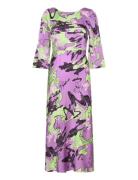 Nuwanda Dress Knelang Kjole Purple Nümph