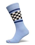 Checked Stripe Sneaker Sock Lingerie Socks Regular Socks Blue Happy So...