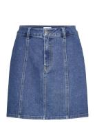 Objcarol Denim Short Skirt 132 Kort Skjørt Blue Object