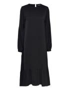 Kinsley Viscose Crepe Dress Knelang Kjole Black Lexington Clothing