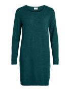 Viril L/S Knit Dress - Noos Knelang Kjole Green Vila