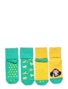 2-Pack Kids Monkey & Banana Anti Slip Socks Strømper Non-slip Multi/pa...
