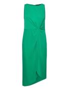 Str Matte Jersey-Dress Knelang Kjole Green Lauren Ralph Lauren