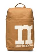 Mono Backpack Solid Ryggsekk Veske Brown Marimekko
