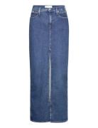 Front Split Midi Denim Skirt Langt Skjørt Blue Calvin Klein Jeans