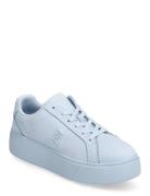 Platform Court Sneaker Nubuck Lave Sneakers Blue Tommy Hilfiger