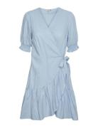 Yasflaxy Ss Wrap Dress Noos Kort Kjole Blue YAS