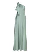 Satin Charmeuse -Shoulder Gown Maxikjole Festkjole Green Lauren Ralph ...